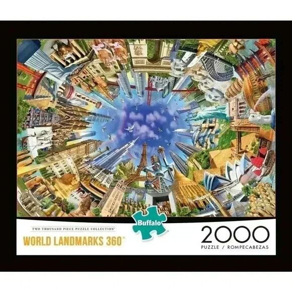 Buffalo Games World Landmarks 360 2000 Piece Jigsaw Puzzle NEW - Picture 1 of 8